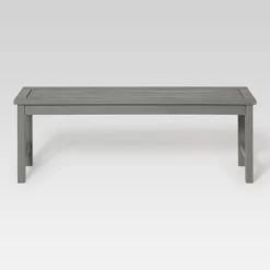 Ravenscroft Modern Boho Acacia Wood Slat Top Outdoor Dining Bench - Gray Wash - Saracina Home -Outdoor Furniture Store GUEST 28a837eb 59ee 4062 beb1 fa99fffdaa10