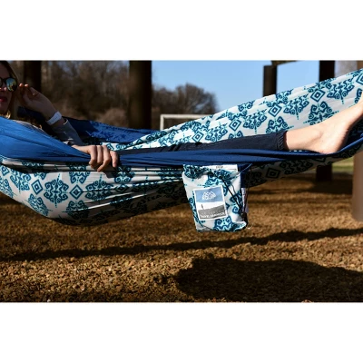 Equip 1Person Travel Hammock - Indigo Ink Dot 4 Equip 1Person Travel Hammock - Indigo Ink Dot - Image 2