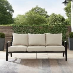 Kaplan Outdoor Metal Sofa Oil Rubbed Bronze With Cushions - Crosley 20 Kaplan Outdoor Metal Sofa Oil Rubbed Bronze With Cushions - Crosley -Outdoor Furniture Store GUEST 28fe4d4d ae12 433d bd79 380591f7bff0