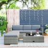 4pc Outdoor Wicker Conversation Sectional Set With Cushions - Gray - GODEER -Outdoor Furniture Store GUEST 2945e811 b963 4194 9aa6 743ed106c529