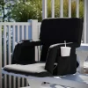 Flash Furniture Malta Portable Heated Reclining Stadium Chair With Armrests, Heated Padded Back & Heated Seat With Dual Storage Pockets And Backpack Straps