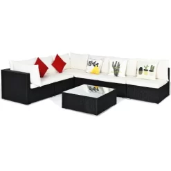 Costway 7PCS Patio Rattan Sofa Set Sectional Conversation Furniture Set Garden -Outdoor Furniture Store GUEST 29adb1b2 5211 428a 9e10 0a802296c687