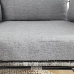 Oversized Egg Chair Style Wicker Chair With Canopy & 4 Cushions -Grey -Outdoor Furniture Store GUEST 29fdba18 eb5e 4e34 a183 44c0d64cbeb7