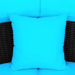 6pc Wicker Round Outdoor Sectional Set With Cushions - Black/Blue - GODEER 30 6pc Wicker Round Outdoor Sectional Set With Cushions - Black/Blue - GODEER -Outdoor Furniture Store GUEST 2a4c643a 63ec 43ae b3af cc62b71f772e