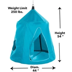 HearthSong Go! HangOut HugglePod Hanging Tent With LED Lights And Go! HangOut Hanger