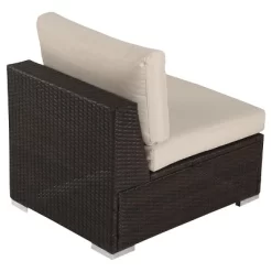 Santa Rosa 5pc Wicker Patio Seating Sectional Set With Cushions - Multi Brown With Beige Cushions - Christopher Knight Home -Outdoor Furniture Store GUEST 2b56ff86 680b 4eef 94fa 365e35d534a8