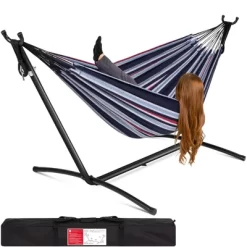 Best Choice Products 2-Person Brazilian-Style Cotton Double Hammock With Stand Set W/ Carrying Bag -Outdoor Furniture Store GUEST 2b9026de 2dc7 4e46 b50a b1f351b1743b