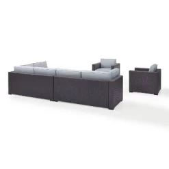 Biscayne 7pc Outdoor Wicker Sectional Set - Mist - Crosley -Outdoor Furniture Store GUEST 2bf5f31e 90bf 41a6 804a c60541c4b64b