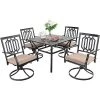 5PC Patio Dining Set With 37" Square Table & Swivel Chairs - Captiva Designs -Outdoor Furniture Store GUEST 2c6d40cc e890 418b 8790 bc4f8dd3eba2