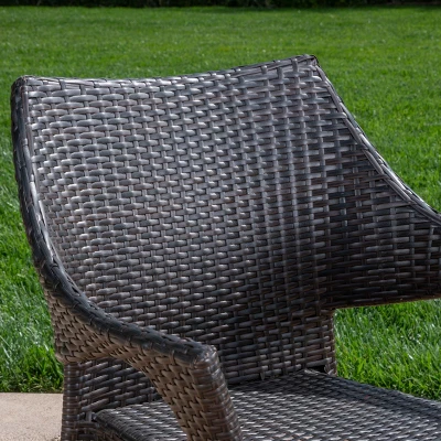 Clement 3pc Acacia And Wicker Bistro Set - Teak/Brown - Christopher Knight Home 4 Clement 3pc Acacia And Wicker Bistro Set - Teak/Brown - Christopher Knight Home - Image 2