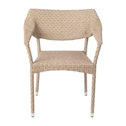 Merrick Lane Fade And Weather Resistant Modern PE Rattan Patio Dining Chair With Reinforced Steel Frame -Outdoor Furniture Store GUEST 2ccf0ac8 05d3 4385 b85b 39c1f604846e