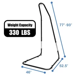 Costway Patio Adjustable 77" To 93" Hammock Chair Stand Hanging Chair Stand -Outdoor Furniture Store GUEST 2d65d06d f292 4a04 be8c fcf040d345b3