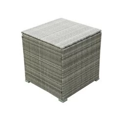 4pc Wicker Patio Seating Set With Cushions - Gray/Beige - GODEER -Outdoor Furniture Store GUEST 2de5e0b5 97d7 48b9 a0a5 567a53c1c351