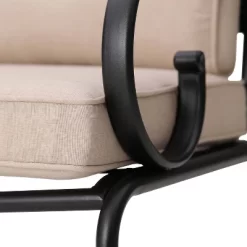 5pc Outdoor Dining Set With Chairs With Seat & Back Cushions & Square Table With Faux Wood Tabletop With Umbrella Hole - Captiva Designs -Outdoor Furniture Store GUEST 2e22cf9a 4a6f 41a1 af9f 3f7f5648180e 1