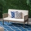 Casa Acacia Wood Loveseat - Gray/Cream - Christopher Knight Home -Outdoor Furniture Store GUEST 2f74221b 44c6 4884 a638 fac3f0ca9192