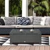 OUTSUNNY Ousunny Patio Furniture, Wicker Coffee Table, Hand-Woven PE Rattan Side Table With A Tempered Glass Top, 33.5" X 19.75", Black 2 OUTSUNNY Ousunny Patio Furniture, Wicker Coffee Table, Hand-Woven PE Rattan Side Table With A Tempered Glass Top, 33.5" X 19.75", Black -Outdoor Furniture Store GUEST 2fccddb8 1e69 4796 86d3 4ed818e33992