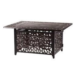 5pc Outdoor Dining Set With 48" Rectangle Fire Table, Deep Seating Swivel Rocking Chairs, Wind Blocker Lid & Fabric Covers - Oakland Living -Outdoor Furniture Store GUEST 2fdf80a6 24ab 4181 949f 063c3253ea08 2