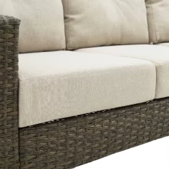 Rockport Outdoor Wicker High Back Sofa - Oatmeal/Light Brown - Crosley -Outdoor Furniture Store GUEST 3063e042 a16b 4639 a987 69601c3e9aa8