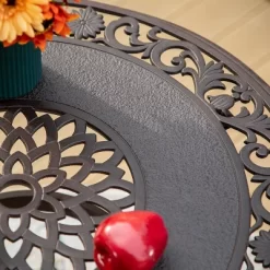 Captiva Designs 3pc Cast Aluminum Outdoor Patio Dining Set With Bar Stools Brown -Outdoor Furniture Store GUEST 31cdcc2a 61da 42b0 a4a4 b413e02c6bea