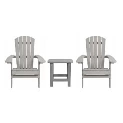 Emma And Oliver Set Of 2 Indoor/Outdoor Folding Adirondack Chairs With Side Table -Outdoor Furniture Store GUEST 31fe0e17 41d5 41a3 aee7 8f84df5966d2