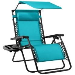 Best Choice Products Folding Zero Gravity Recliner Patio Lounge Chair W/ Canopy Shade, Headrest, Tray -Outdoor Furniture Store GUEST 328a29b0 70ef 45bb b718 1474b2573742