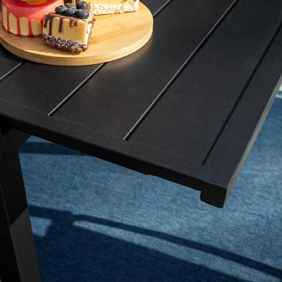 7pc Outdoor Dining Set With Expandable Metal Table - Captiva Designs 6 7pc Outdoor Dining Set With Expandable Metal Table - Captiva Designs - Image 4