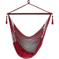 Sunnydaze Decor Sunnydaze Caribbean Style Extra Large Hanging Rope Hammock Chair Swing For Backyard And Patio -Outdoor Furniture Store GUEST 33bc2a5d b72b 468a b95a 9ffa7262b1ca