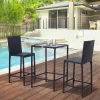 Outsunny 3 PCS Rattan Bar Set With Glass Top Table, 2 Bar Stools For Outdoor, Patio, Garden, Poolside, Backyard -Outdoor Furniture Store GUEST 33f1fada 89c9 4050 b3d9 c32d105ad170