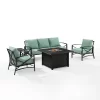 Kaplan 5pc Outdoor Sofa Set With Fire Table - Mist - Crosley -Outdoor Furniture Store GUEST 33f586ee dafa 4c74 822b 89e1bf5edda5