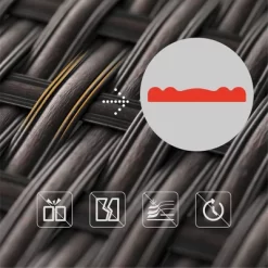 6pc Outdoor Rattan Wicker Sectional Sofa Set - Blue - Captiva Designs -Outdoor Furniture Store GUEST 33f88398 2365 4cfd ac95 155381db5ae2