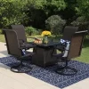 5pc Patio Dining Set With Square Steel Fire Pit With Faux Wood Tabletop & Rattan 360 Swivel Chairs - Captiva Designs 1 5pc Patio Dining Set With Square Steel Fire Pit With Faux Wood Tabletop & Rattan 360 Swivel Chairs - Captiva Designs -Outdoor Furniture Store GUEST 34135758 9be4 4ac5 85dc 40a3118ce053