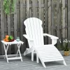 Outsunny 3-Piece Folding Adirondack Chair Set With Ottoman And Side Table, Outdoor Wooden Accent Furniture Fire Pit Lounge Chairs For Patio -Outdoor Furniture Store GUEST 34240ca1 600a 43d6 b89a c9d40c8bc19e