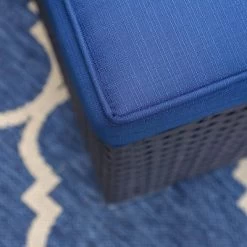 6pc Outdoor Rattan Wicker Sectional Sofa Set - Blue - Captiva Designs -Outdoor Furniture Store GUEST 34bc29f3 95d7 464a a3dc 28dc47f27dc2