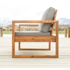 Galia Square Leg Acacia Wood Patio Loveseat With Cushions - Brown - Saracina Home 23 Galia Square Leg Acacia Wood Patio Loveseat With Cushions - Brown - Saracina Home -Outdoor Furniture Store GUEST 34c230b8 c4f3 4008 8b19 624652108741