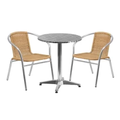 Flash Furniture Lila 23.5'' Round Aluminum Indoor-Outdoor Table Set With 2 Rattan Chairs 9 Flash Furniture Lila 23.5'' Round Aluminum Indoor-Outdoor Table Set With 2 Rattan Chairs -Outdoor Furniture Store GUEST 35ad2d2a cf64 4fa2 b3bc 4aac36bb45f8