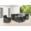Asti 6pc Wicker Outdoor Seating Set - Gray - Alaterre Furniture