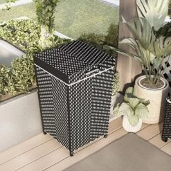 2pc Maksville Outdoor Aluminum Storage Bench & Trash Can - MiBasics -Outdoor Furniture Store GUEST 37f92f8c 852a 4521 b8f0 b0b9f76b7a2e