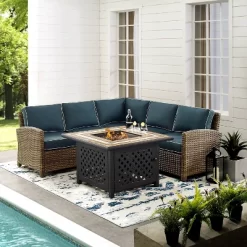 Bradenton 4pc Outdoor Wicker Sectional Set With Fire Table - Crosley 16 Bradenton 4pc Outdoor Wicker Sectional Set With Fire Table - Crosley -Outdoor Furniture Store GUEST 388dd036 4a29 4a10 9225 86973889c9ee