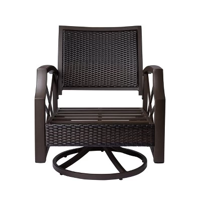 Kinger Home Novi 5-Piece Rattan Wicker Propane Fire Pit Set With An Aluminum Frame 8 Kinger Home Novi 5-Piece Rattan Wicker Propane Fire Pit Set With An Aluminum Frame - Image 6