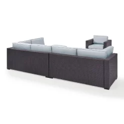 Biscayne 6pc Outdoor Wicker Sectional Set - Mist - Crosley -Outdoor Furniture Store GUEST 39c17edf 514b 4021 a923 9d19ee29048c