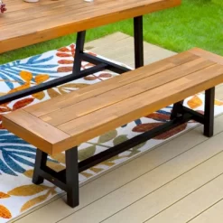 2pc Acacia Wood Patio Set With Bench - Captiva Designs -Outdoor Furniture Store GUEST 3a398ffb 72ab 4205 83bd a1945b0740da