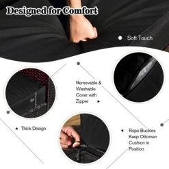 Costway 9PCS Patio Rattan Furniture Set Fire Pit Space-saving W/ Cushion Cover -Outdoor Furniture Store GUEST 3a7a637f f68e 46f9 bd25 fa834a3d890f