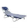 Everlast Ostrich Backpack Chaise Folding Lounge Chair W/4 Adjustable Position, Carrying Straps, Side Pocket And Storage Bag, Navy Stripe (3 Pack) -Outdoor Furniture Store GUEST 3b0d5807 8121 4496 8312 fa525ece5576