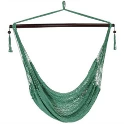 Sunnydaze Decor Sunnydaze Modern Boho-Style Soft-Spun Polyester Rope Hanging Caribbean XL Hammock Chair For Yard, Balcony, And Garden -Outdoor Furniture Store GUEST 3b594a5a 3951 4cfc aed6 5c17f48befab