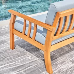 Kapalua Honey Nautical Eucalyptus Wooden Outdoor Sofa Bench With Cushion - Vifah 11 Kapalua Honey Nautical Eucalyptus Wooden Outdoor Sofa Bench With Cushion - Vifah -Outdoor Furniture Store GUEST 3b7014b5 ae89 476c b22f 25127922c91b