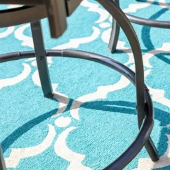 3pc Outdoor Bar Set With Swivel Stools & Square Metal Table With Umbrella Hole - Captiva Designs -Outdoor Furniture Store GUEST 3b96fcfa fe62 43d3 9932 ea7467f6eaaa