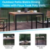 Emma And Oliver 35" Square All-Weather Faux Teak Patio Dining Table With Steel Frame - Seats 4 -Outdoor Furniture Store GUEST 3bf6f04c b76f 46ed 8c33 9fcd8f3c1514