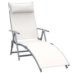 Outsunny Steel Fabric Outdoor Folding Chaise Lounge Chair Recliner With Portable Design & 7 Adjustable Backrest Positions -Outdoor Furniture Store GUEST 3c88b244 69f6 498f 98f5 110bf2f25936