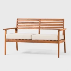 Saracina Home Mid-Century Modern Slatted Acacia Outdoor Bench 10 Saracina Home Mid-Century Modern Slatted Acacia Outdoor Bench -Outdoor Furniture Store GUEST 3cae66e5 3d94 49b5 a793 35599570fee6