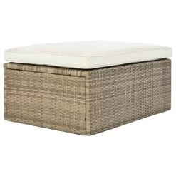 5pc Wicker Patio Seating Set With Cushions - Brown/Beige - GODEER -Outdoor Furniture Store GUEST 3d15d036 d764 4cc8 8d03 1c266b365521